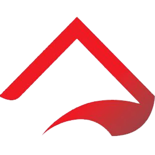 Pinnacle Home Services" text with a stylized red and gradient house roof graphic elegantly placed above the words.